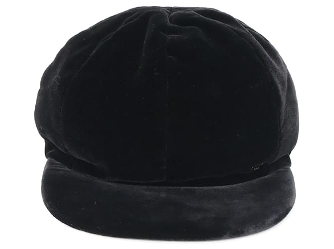 Chanel Coco Mark Samt-Casket-Hut Schwarz - Ansicht 2