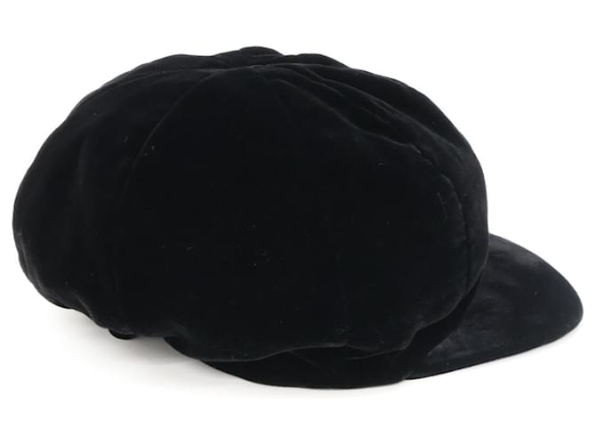 Chanel Coco Mark Samt-Casket-Hut Schwarz - Ansicht 3