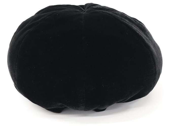 Chanel Coco Mark Samt-Casket-Hut Schwarz - Ansicht 4