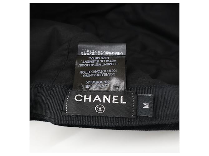 Chanel Coco Mark Samt-Casket-Hut Schwarz - Ansicht 6