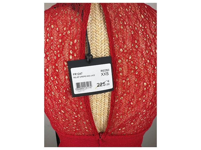 The Kooples Vestido corto de encaje rojo Roja - vista 5