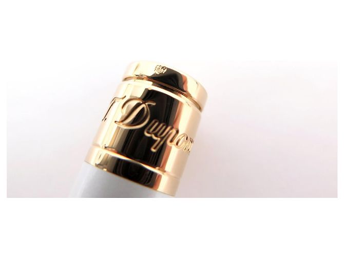 St Dupont NUOVA PENNA A BISSO S.T. DUPONT INITIAL LACCA BIANCA MADREPERLA ORO Bianco - vista 6