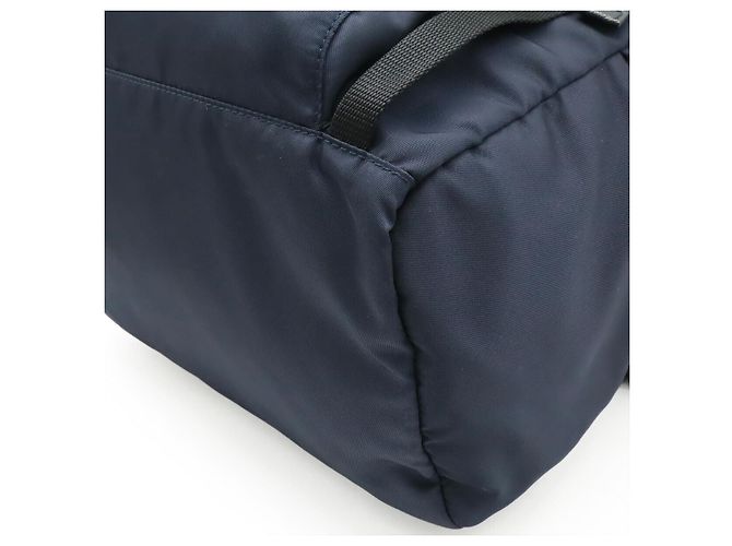 Zaino in nylon e pelle Prada Blu - vista 3