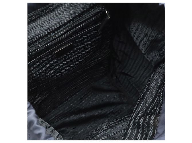 Zaino in nylon e pelle Prada Blu - vista 6