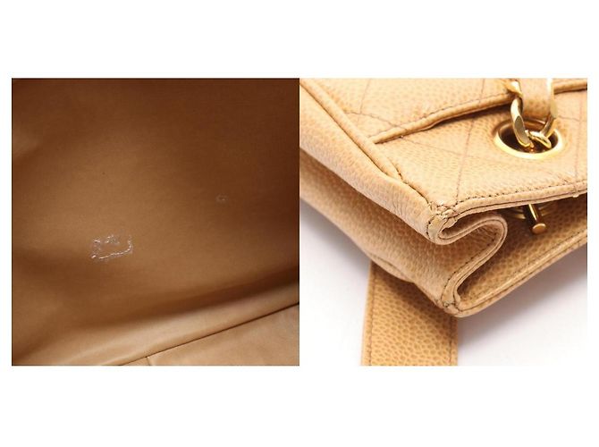 2.55 Borsa Tote Chanel Caviar Skin Matelasse Coco Ball Marrone Beige - vista 3
