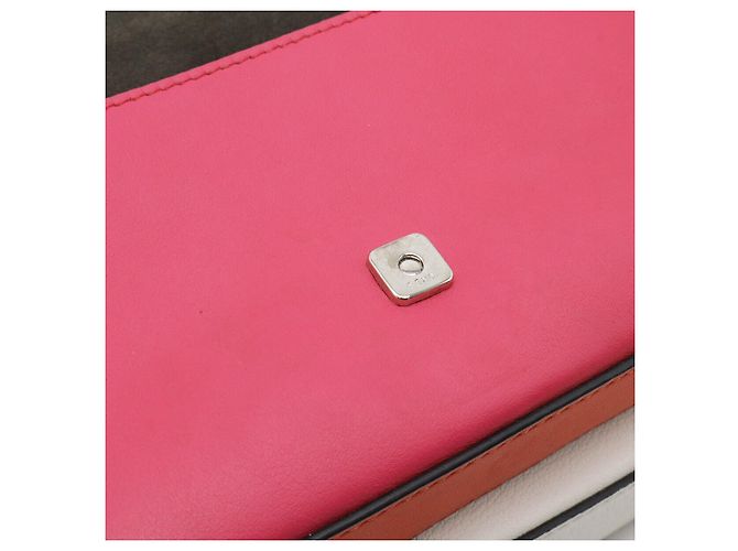 Borsa a secchiello micro doppia in pelle Fendi Bianco - vista 6