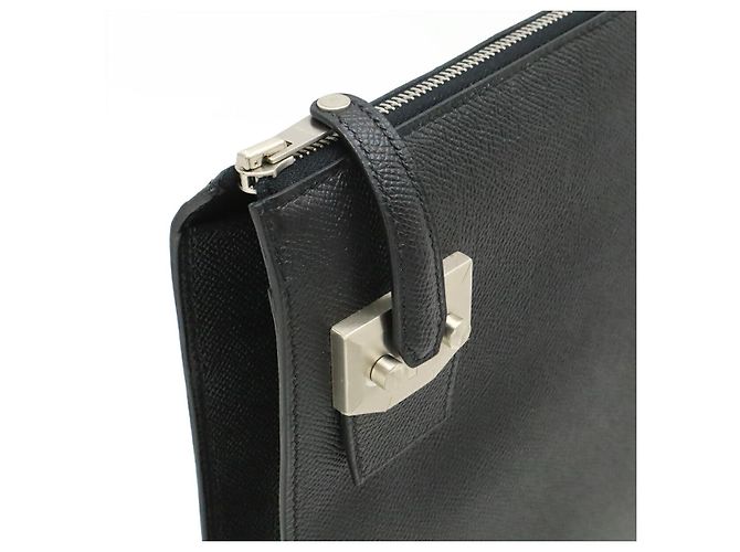 Hermès Clutch Hermes City Hall 38 Black Nero - vista 4