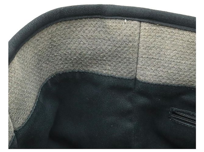 Tote Chanel Deauville Line MM in tela e pelle Grigio - vista 6