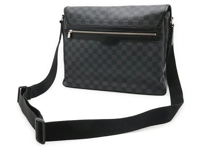 Borsa Messenger Louis Vuitton Damier Graphite Daniel GM Nero - vista 2
