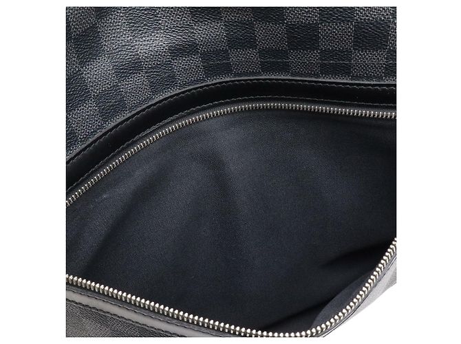 Borsa Messenger Louis Vuitton Damier Graphite Daniel GM Nero - vista 9