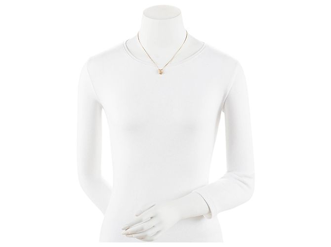 Collana Dior Vintage Crystal Teardrop D'oro Metallico - vista 2