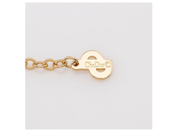 Collana Dior Vintage Crystal Teardrop D'oro Metallico - vista 3