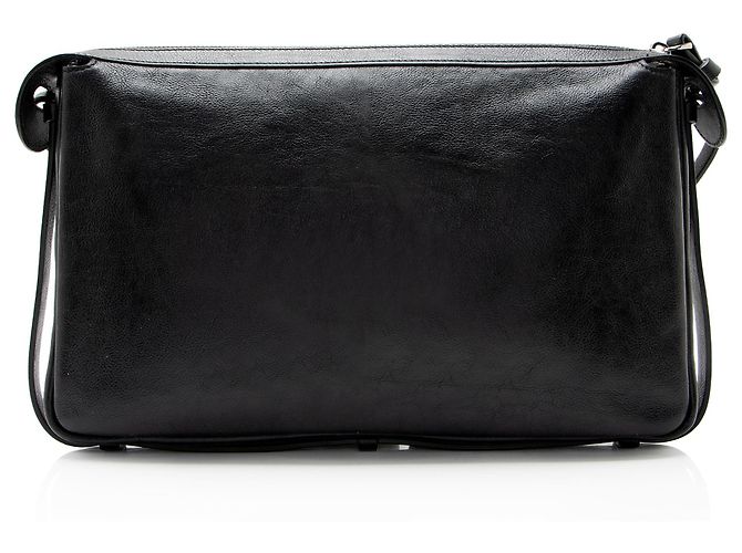 Borsa a tracolla Fendi Calfskin Simply Medium Nero - vista 3
