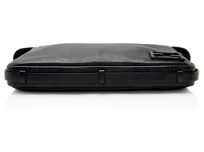 Borsa a tracolla Fendi Calfskin Simply Medium Nero - vista 4