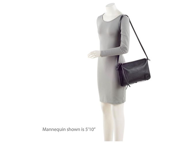 Borsa a tracolla Fendi Calfskin Simply Medium Nero - vista 5