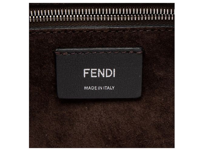 Borsa a tracolla Fendi Calfskin Simply Medium Nero - vista 8