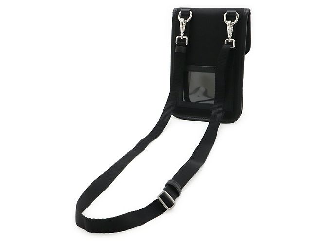 Custodia per smartphone e borsa 2WAY con logo triangolo in nylon Prada Nero - vista 2