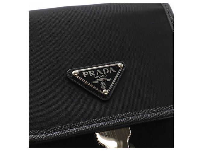 Custodia per smartphone e borsa 2WAY con logo triangolo in nylon Prada Nero - vista 5