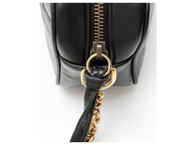 Borsa a tracolla mini Gucci Matelasse Leather GG Marmont Nero - vista 10