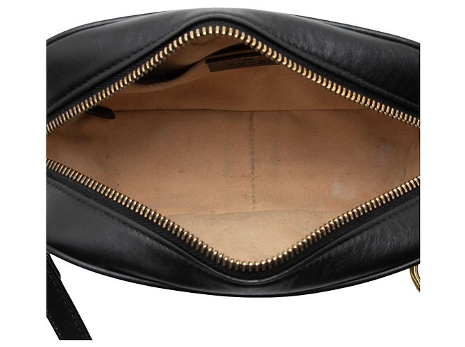 Borsa a tracolla mini Gucci Matelasse Leather GG Marmont Nero - vista 7