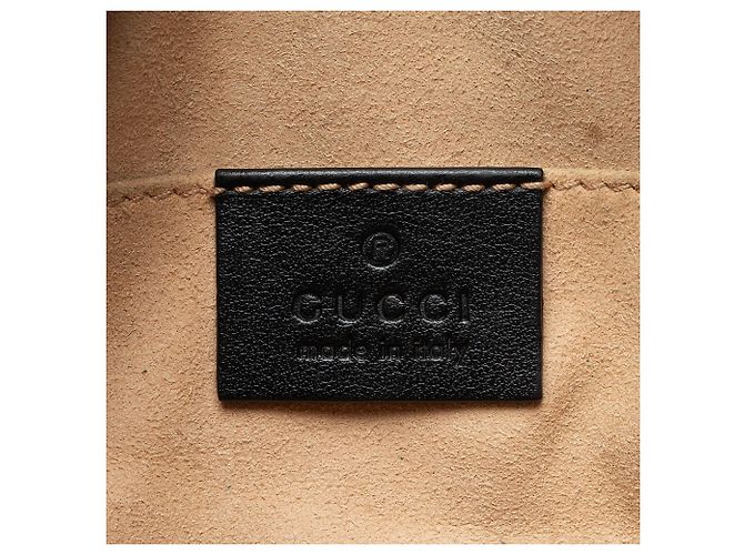Borsa a tracolla mini Gucci Matelasse Leather GG Marmont Nero - vista 8