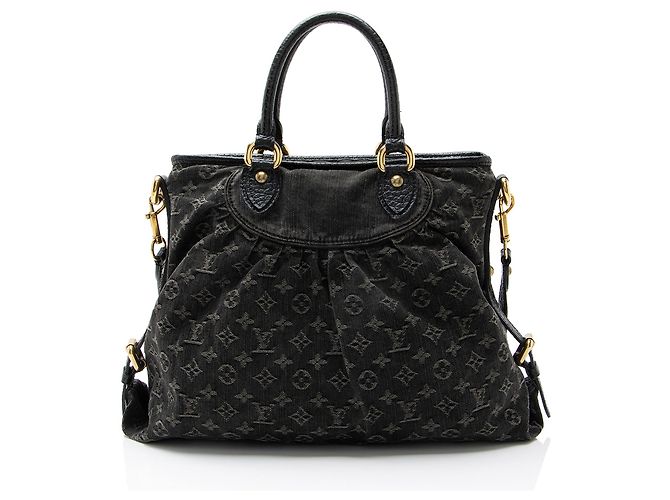Borsa Louis Vuitton Monogram Denim Neo Cabby GM Nero - vista 3