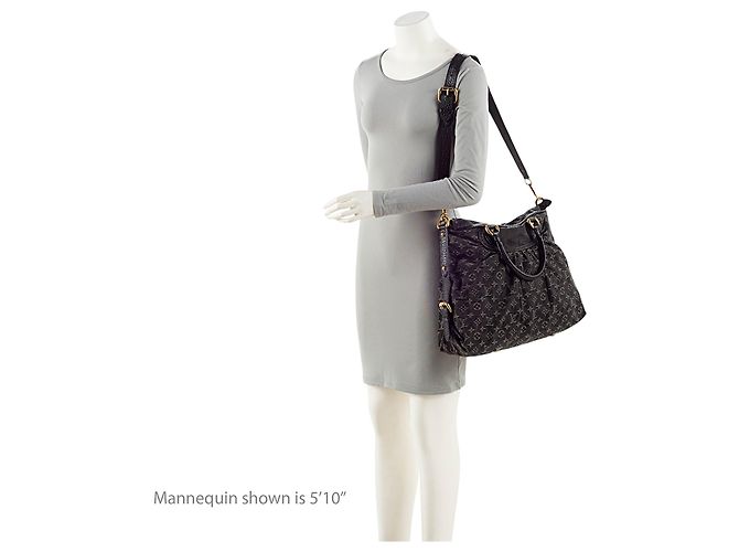 Borsa Louis Vuitton Monogram Denim Neo Cabby GM Nero - vista 5