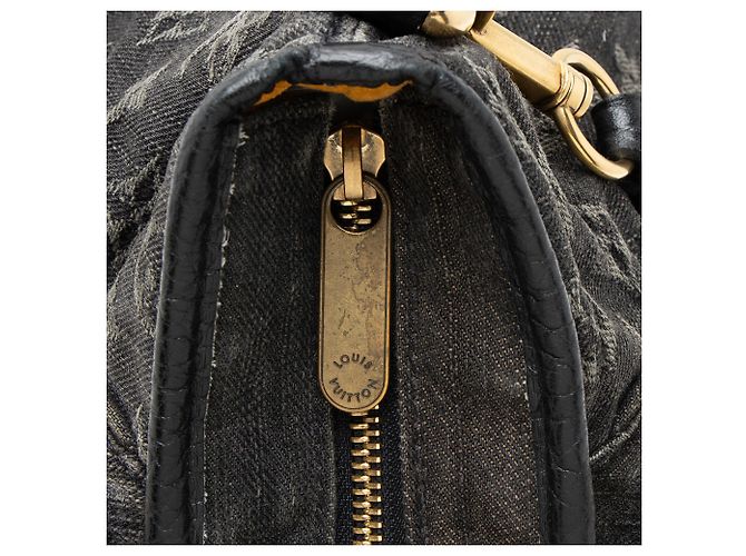 Borsa Louis Vuitton Monogram Denim Neo Cabby GM Nero - vista 9