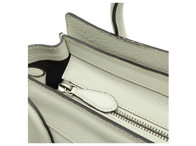 Céline Borsa Tote Celine Luggage Micro Shopper in pelle Grigio - vista 5