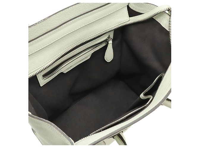 Céline Borsa Tote Celine Luggage Micro Shopper in pelle Grigio - vista 6