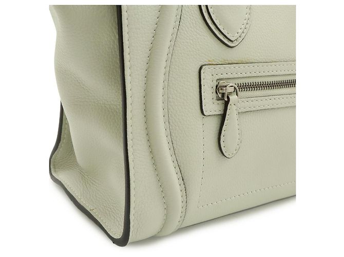 Céline Borsa Tote Celine Luggage Micro Shopper in pelle Grigio - vista 9