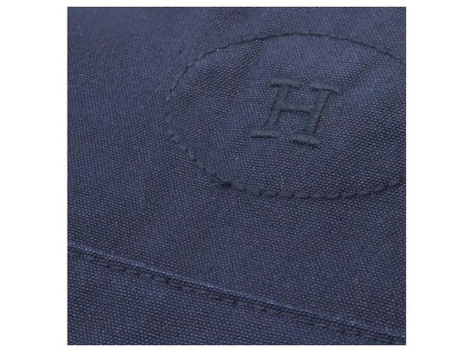 Hermès Hermes Canvas Bolide Pouch 34 TGM Blau - Ansicht 4