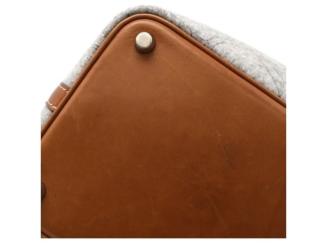Hermès Bolsa Hermes Picotin PM Felt Swift Leather Cinza - vista 4