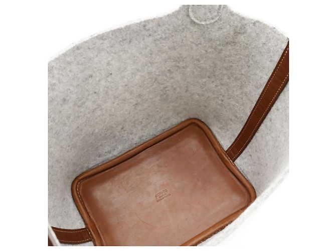 Hermès Bolsa Hermes Picotin PM Felt Swift Leather Cinza - vista 7