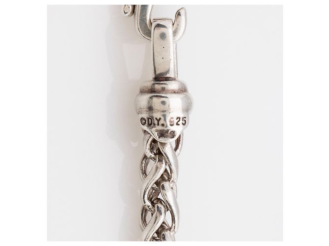 Collana lariat David Yurman in argento sterling e diamante con motivo quatrefoil Metallico - vista 3