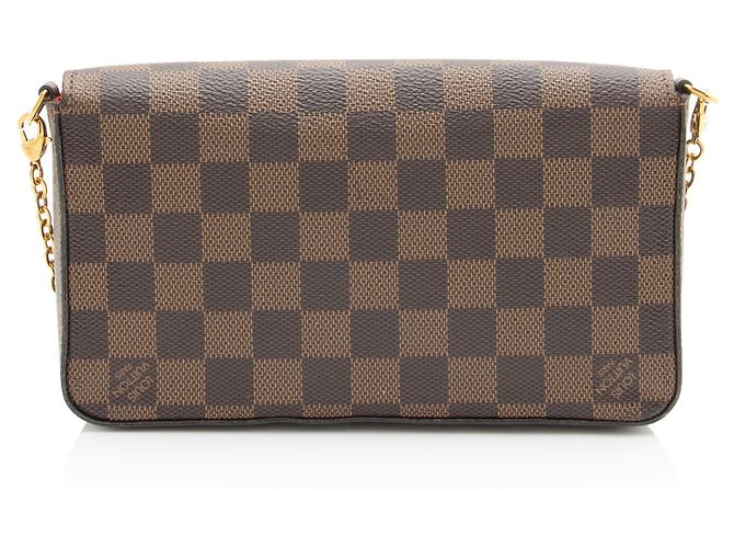 Louis Vuitton Damier Ebene Felicie Pochette Marrone - vista 3