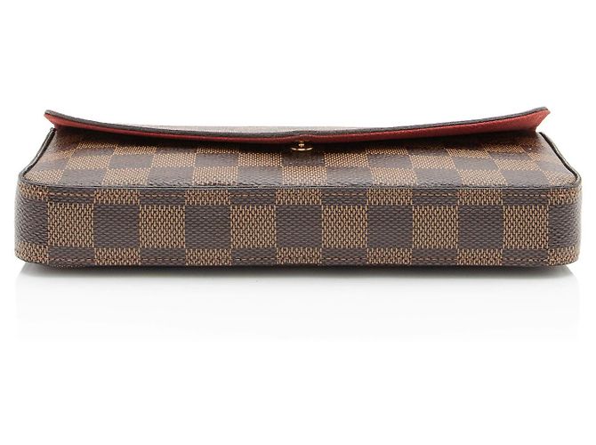Louis Vuitton Damier Ebene Felicie Pochette Marrone - vista 4