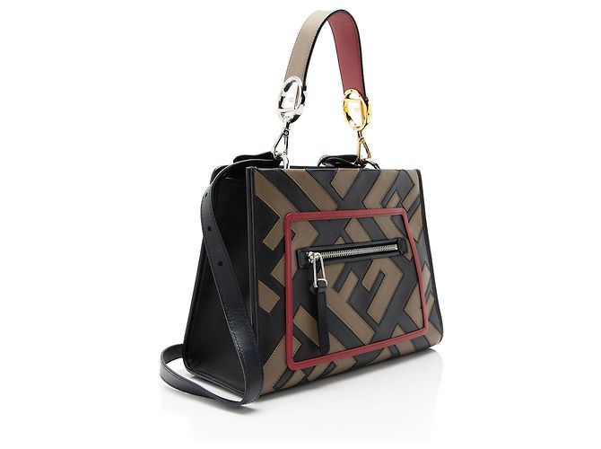 Fendi FF Calfskin Century Runaway Small Tote Schwarz - Ansicht 2