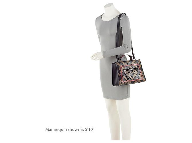 Fendi FF Calfskin Century Runaway Small Tote Schwarz - Ansicht 5