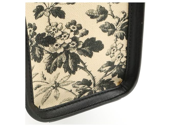 Borsa Tote Gucci GG Ribbon Floral Canvas Leather Marrone Beige - vista 7