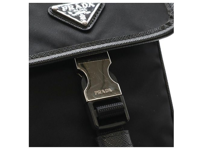 Borsa a tracolla smartphone in nylon con logo triangolo Prada Nero - vista 4