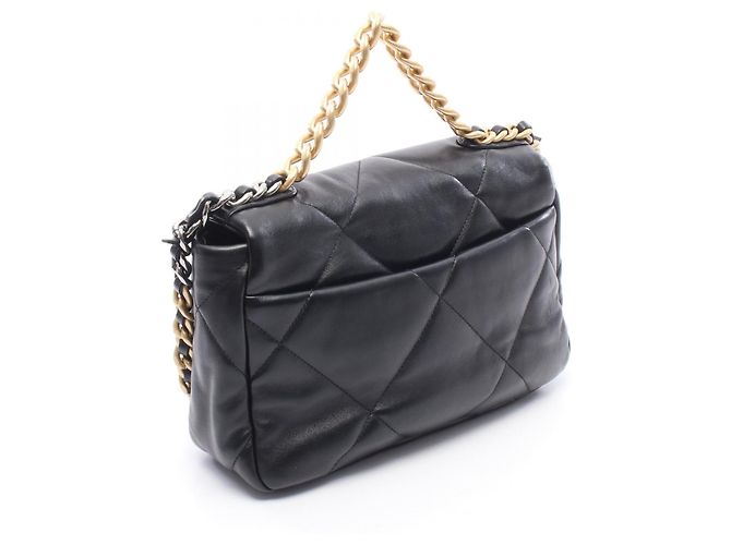 Chanel 19 Matelasse 2WAY Shoulder Bag Leather Nero - vista 4