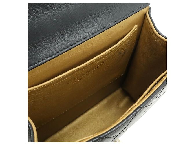 Borsa a Spalla Chanel Matelasse Pearl Chain Nero - vista 7