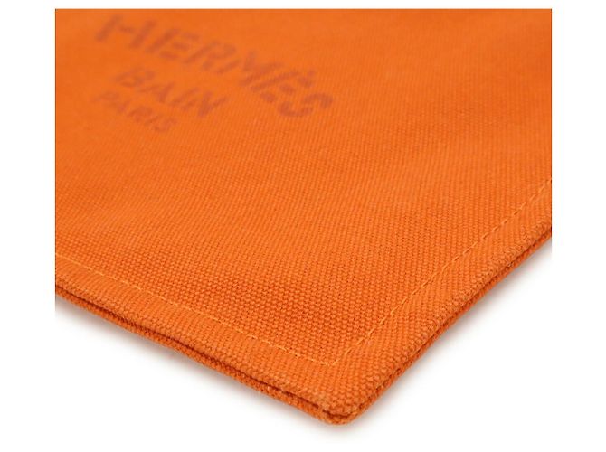 Hermès Hermes Canvas Leather Flat Pouch Orange - Ansicht 3