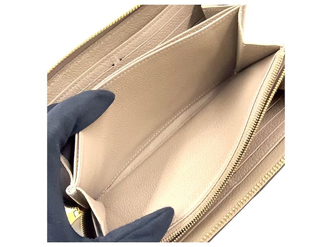 Portafoglio Zippy Louis Vuitton Monogram Beige Marrone - vista 6