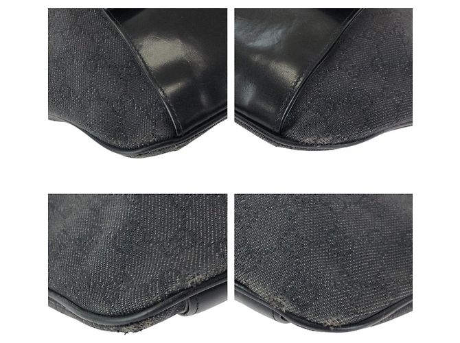 Borsa a tracolla in tela GG e pelle Gucci Nero - vista 3
