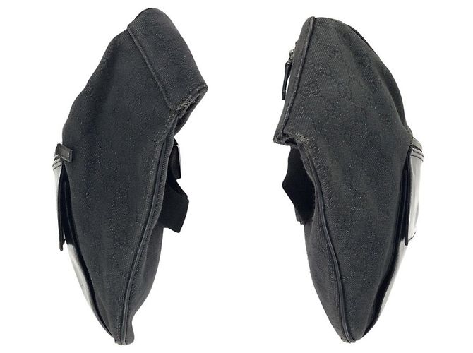 Borsa a tracolla in tela GG e pelle Gucci Nero - vista 8