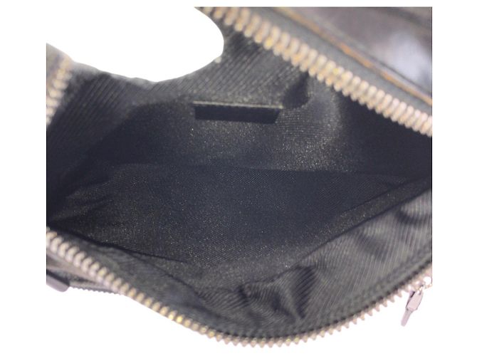 Borsa a tracolla in tela GG e pelle Gucci Nero - vista 9