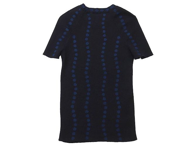 Timeless Chanel P53600 Strickpullover aus Baumwolle und Leinen Schwarz Blau - Ansicht 10