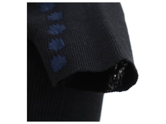 Timeless Chanel P53600 Strickpullover aus Baumwolle und Leinen Schwarz Blau - Ansicht 4